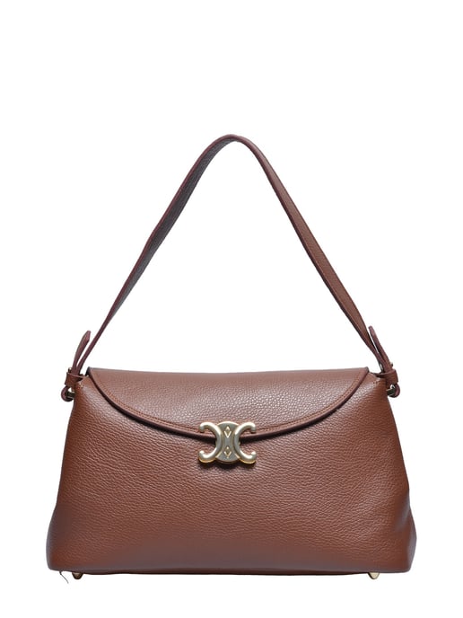 Anna Luchini Bordeauxrood Rundleer Tas - Image 1