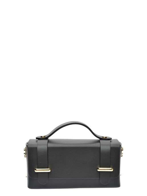 Isabella Rhea Zwart Rundleer Tas - Image 1