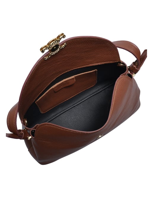 Anna Luchini Bordeauxrood Rundleer Tas - Image 4
