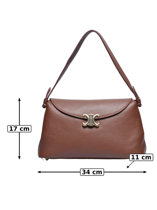 Anna Luchini Bordeauxrood Rundleer Tas - Image 5
