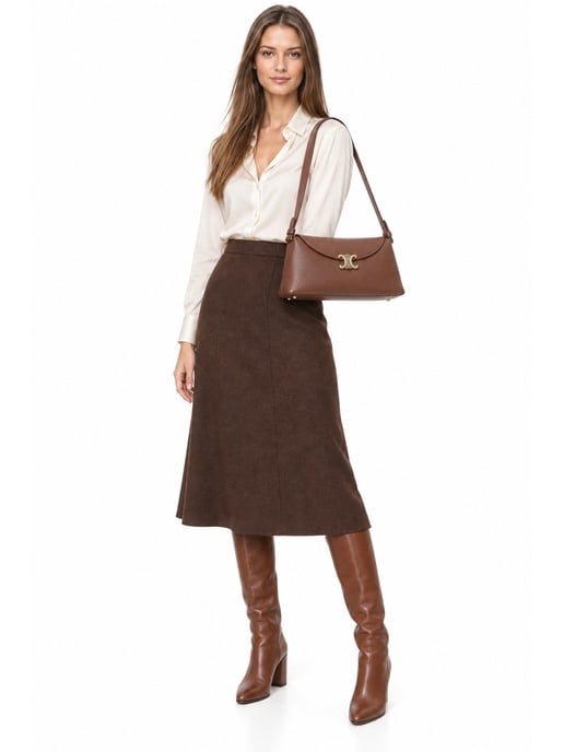Anna Luchini Bordeauxrood Rundleer Tas - Image 6