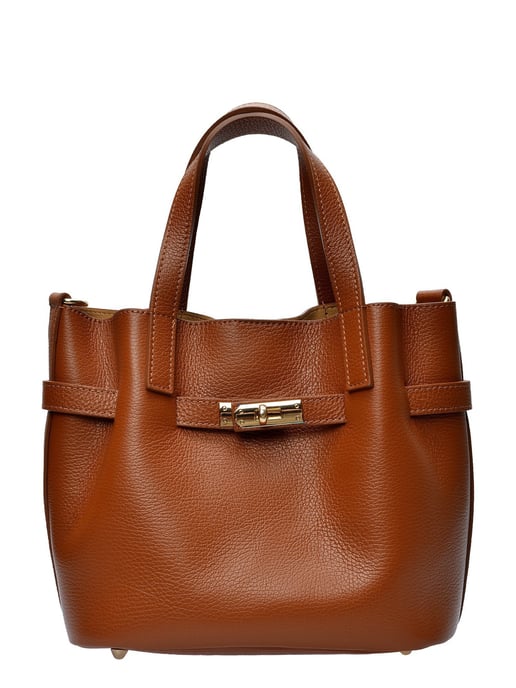 Isabella Rhea COGNAC Rundleer Tas - Image 1