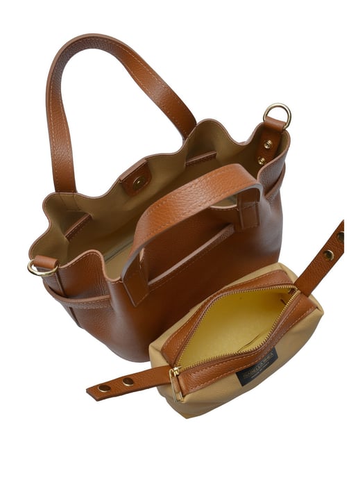 Isabella Rhea COGNAC Rundleer Tas - Image 4
