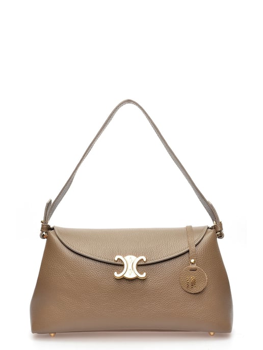 Anna Luchini Beige Rundleer Tas - Image 1