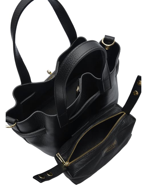 Isabella Rhea ZWART Rundleer Tas - Image 4