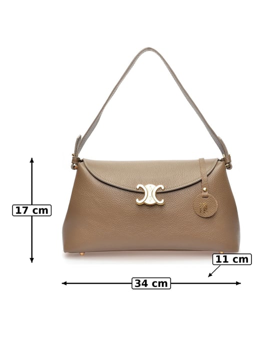 Anna Luchini Beige Rundleer Tas - Image 6
