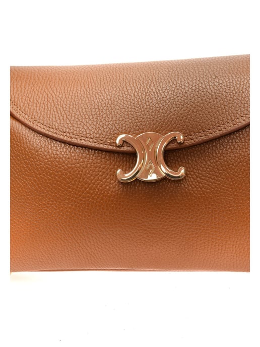 Anna Luchini Brown Rundleer Tas - Image 3