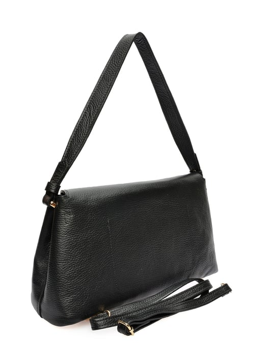 Anna Luchini Zwart Rundleer Tas - Image 2