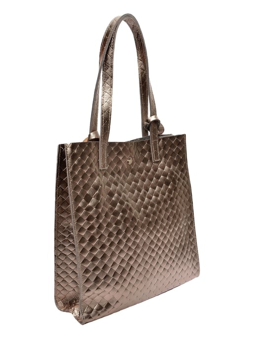 Anna Luchini Brons Rundleer Tas - Image 2
