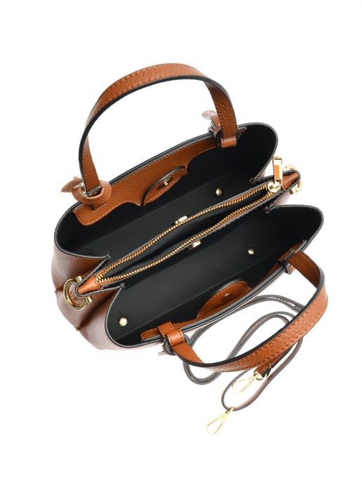Isabella Rhea Brown Rundleer Tas - Image 4