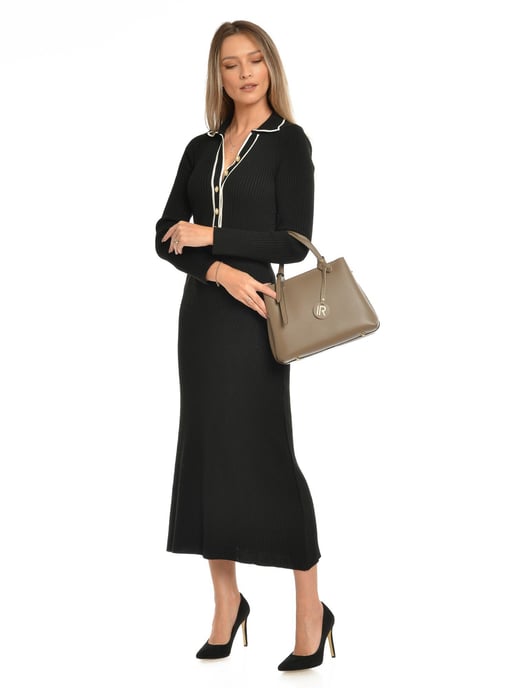 Isabella Rhea Beige Rundleer Tas - Image 5