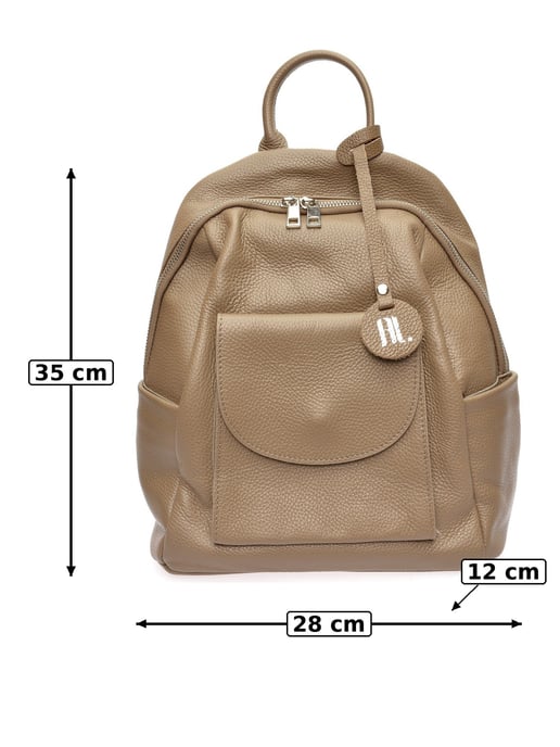 Anna Luchini Beige Rundleer Tas - Image 6
