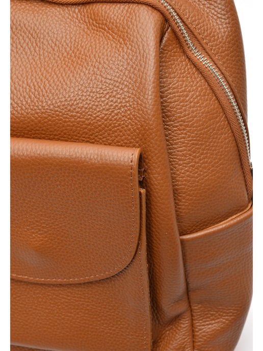 Anna Luchini Brown Rundleer Tas - Image 3
