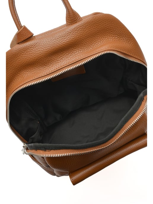 Anna Luchini Brown Rundleer Tas - Image 4