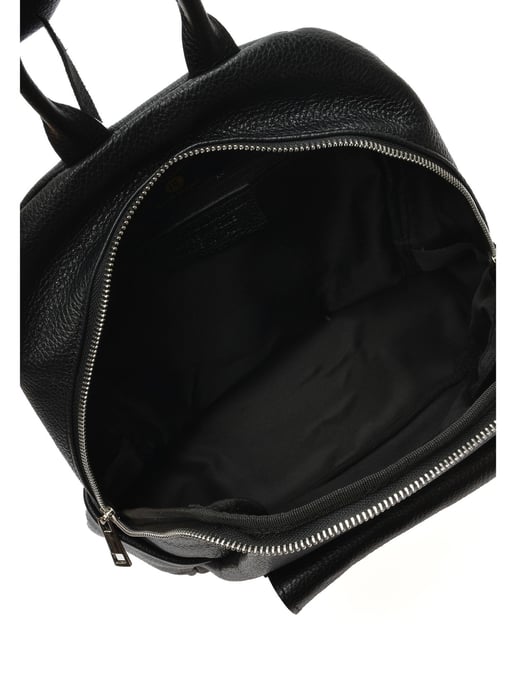 Anna Luchini Zwart Rundleer Tas - Image 4