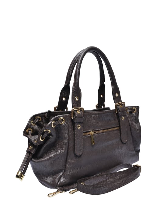 Anna Luchini Bordeauxrood Rundleer Tas - Image 2