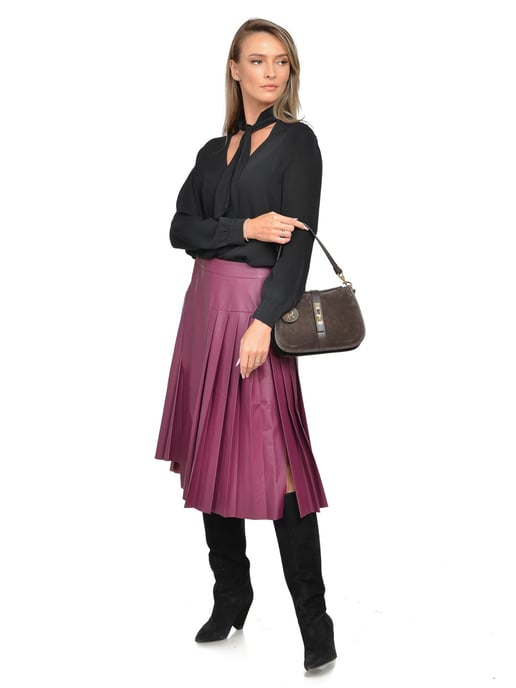 Isabella Rhea Bordeauxrood Rundleer Tas - Image 5
