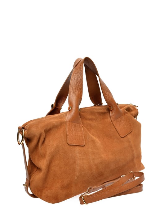 Anna Luchini Brown Rundleer Tas - Image 2