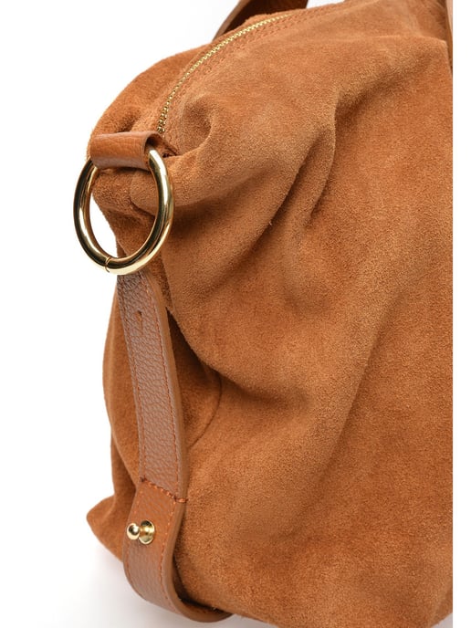 Anna Luchini Brown Rundleer Tas - Image 3