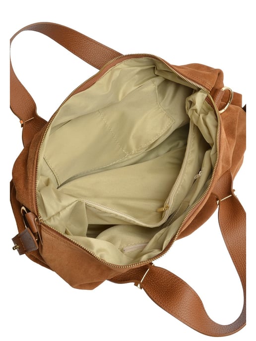 Anna Luchini Brown Rundleer Tas - Image 4
