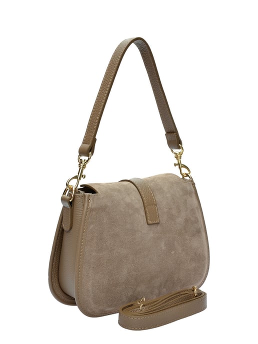 Isabella Rhea Beige Rundleer Tas - Image 2