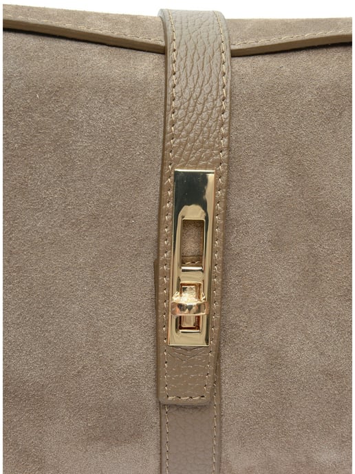 Isabella Rhea Beige Rundleer Tas - Image 3