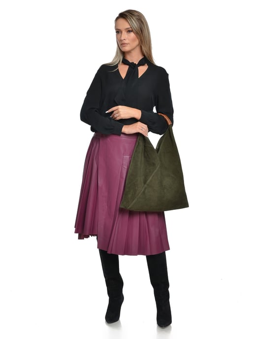 Anna Luchini Groen Rundleer Tas - Image 5