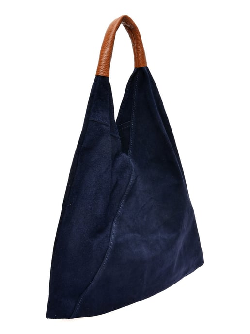 Anna Luchini Blauw Rundleer Tas - Image 2