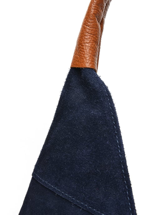 Anna Luchini Blauw Rundleer Tas - Image 3