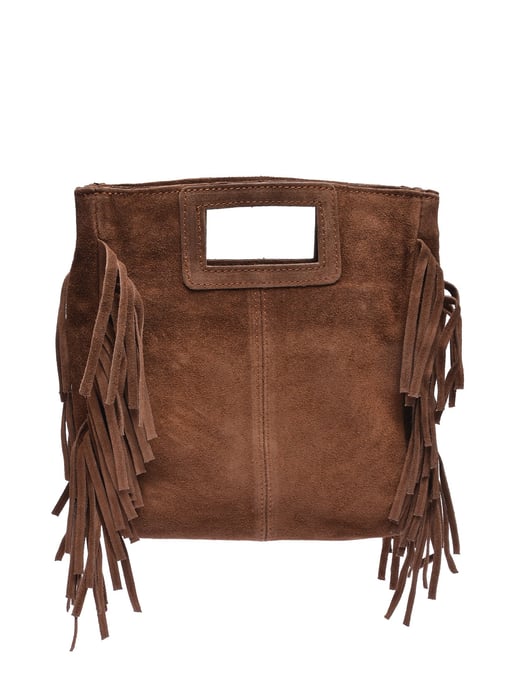 Anna Luchini Bordeauxrood Rundleer Tas - Image 1