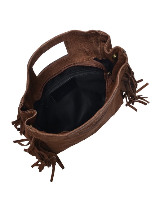 Anna Luchini Bordeauxrood Rundleer Tas - Image 4