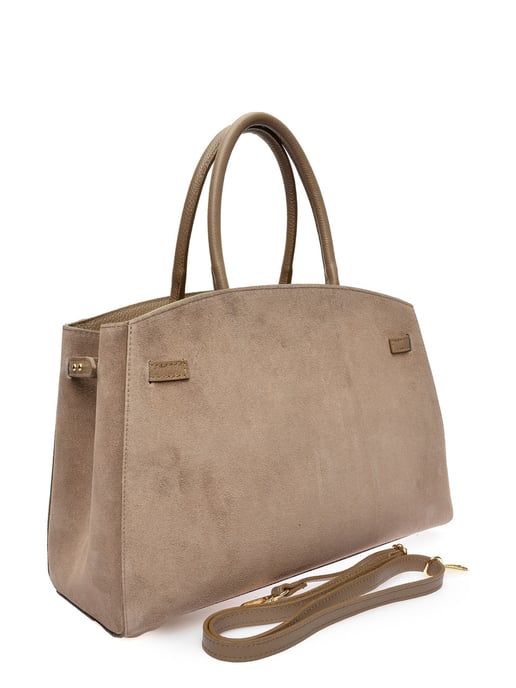 Isabella Rhea Beige Rundleer Tas - Image 2