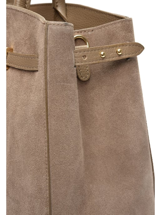 Isabella Rhea Beige Rundleer Tas - Image 3