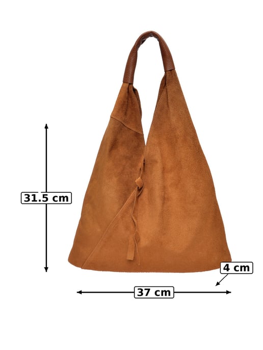Anna Luchini Brown Rundleer Tas - Image 6