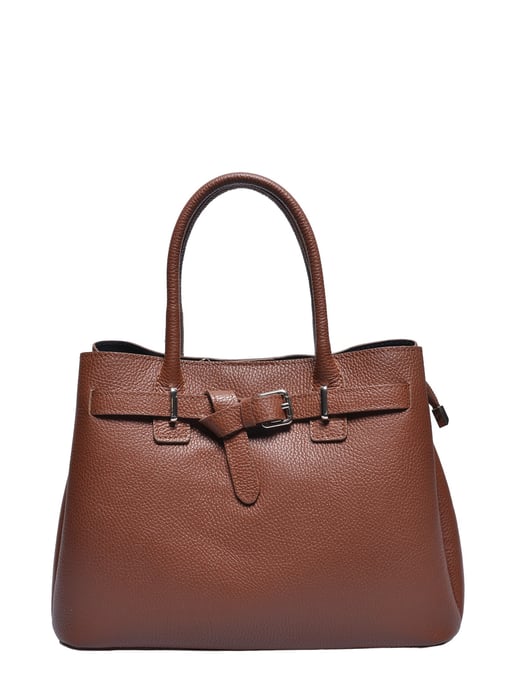 Anna Luchini Bordeauxrood Rundleer Tas - Image 1