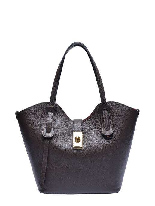 Isabella Rhea Bordeauxrood Rundleer Tas - Image 1