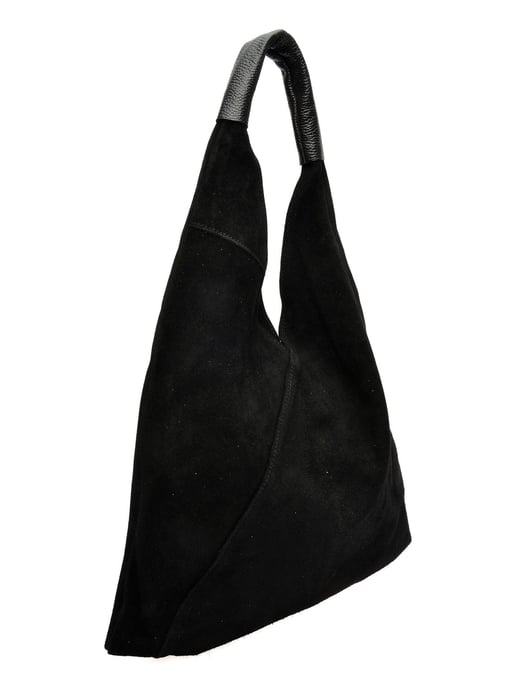 Anna Luchini Zwart Rundleer Tas - Image 2