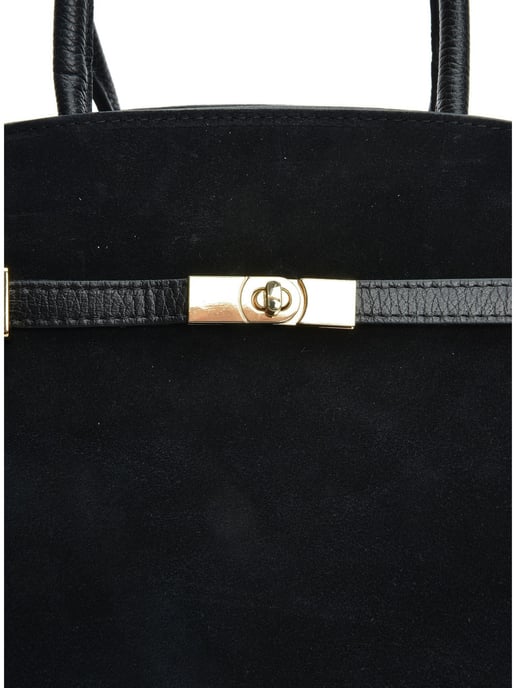 Isabella Rhea Zwart Rundleer Tas - Image 3