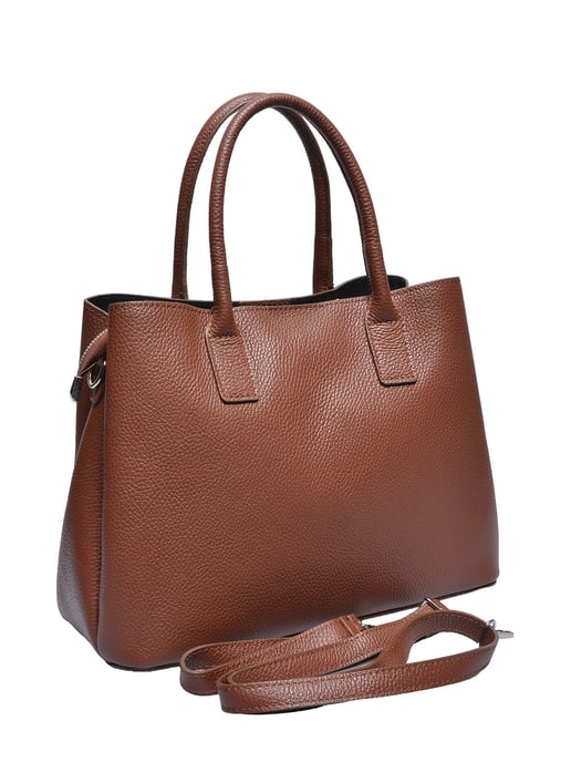 Anna Luchini Bordeauxrood Rundleer Tas - Image 2