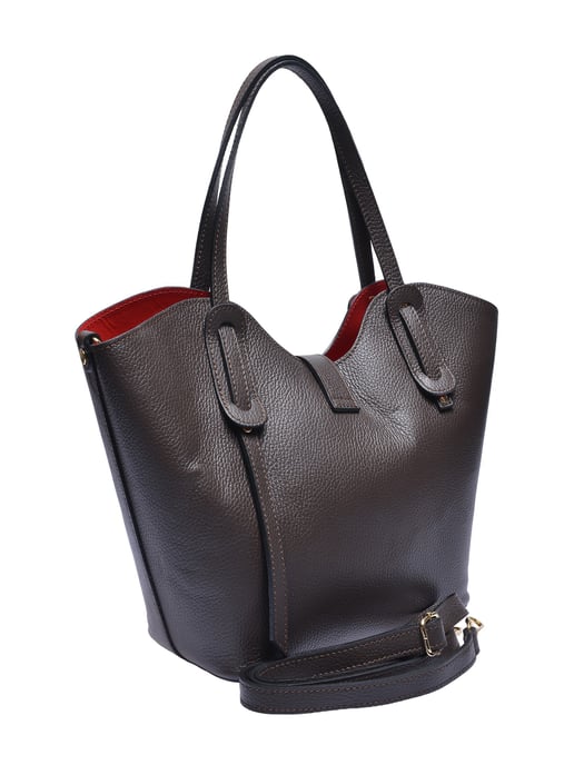 Isabella Rhea Bordeauxrood Rundleer Tas - Image 2