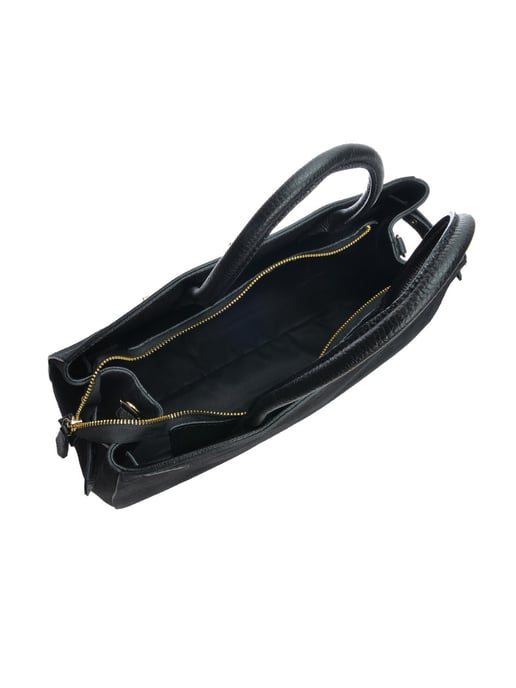 Isabella Rhea Zwart Rundleer Tas - Image 4