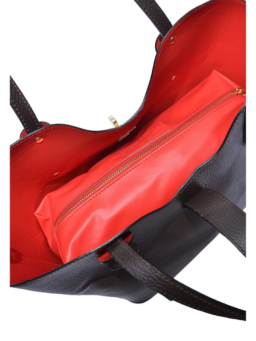 Isabella Rhea Bordeauxrood Rundleer Tas - Image 4