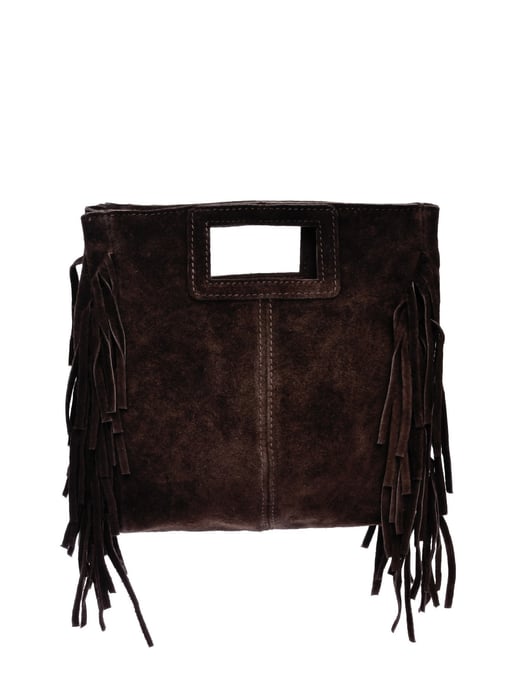 Anna Luchini Bordeauxrood Rundleer Tas - Image 1