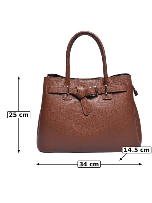 Anna Luchini Bordeauxrood Rundleer Tas - Image 5