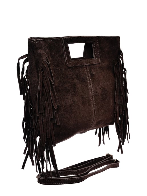Anna Luchini Bordeauxrood Rundleer Tas - Image 2