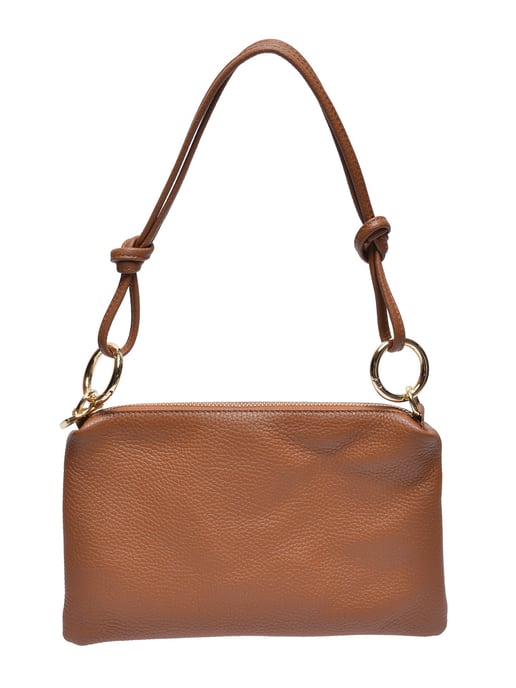 Anna Luchini Brown Rundleer Tas - Image 1