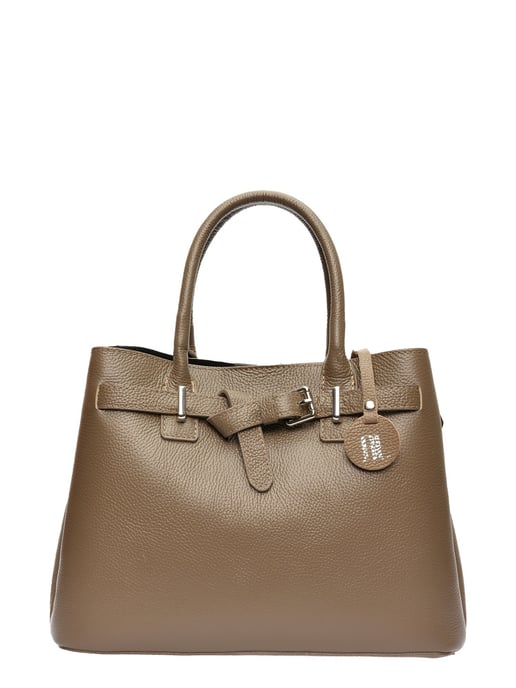 Anna Luchini Beige Rundleer Tas - Image 1