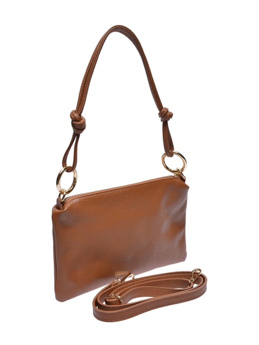 Anna Luchini Brown Rundleer Tas - Image 2