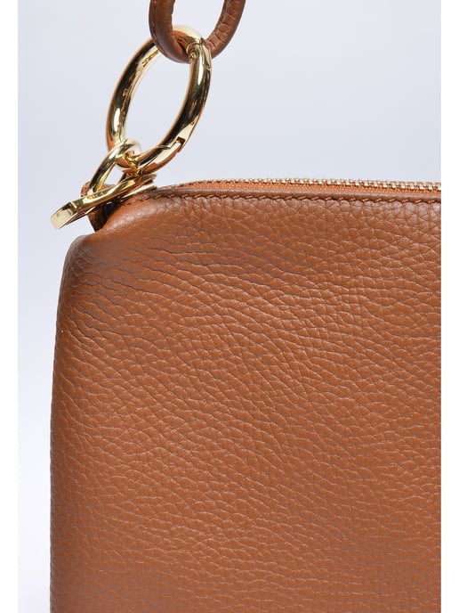 Anna Luchini Brown Rundleer Tas - Image 3