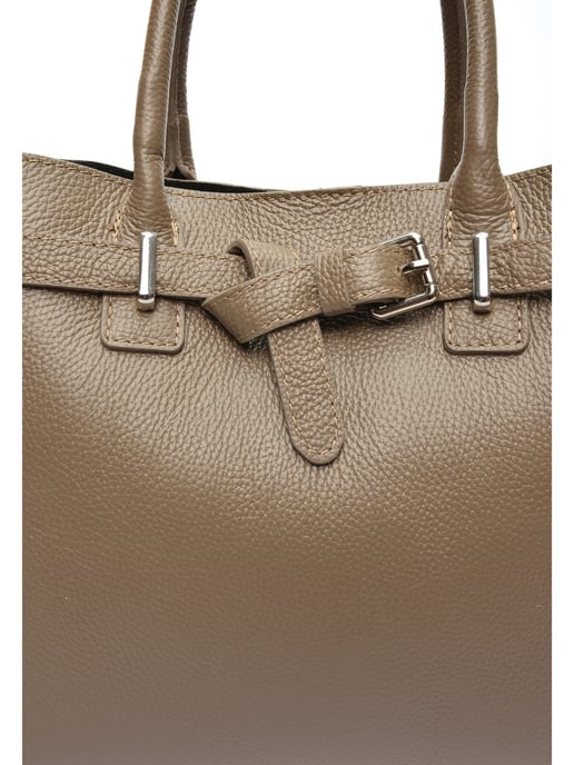 Anna Luchini Beige Rundleer Tas - Image 3